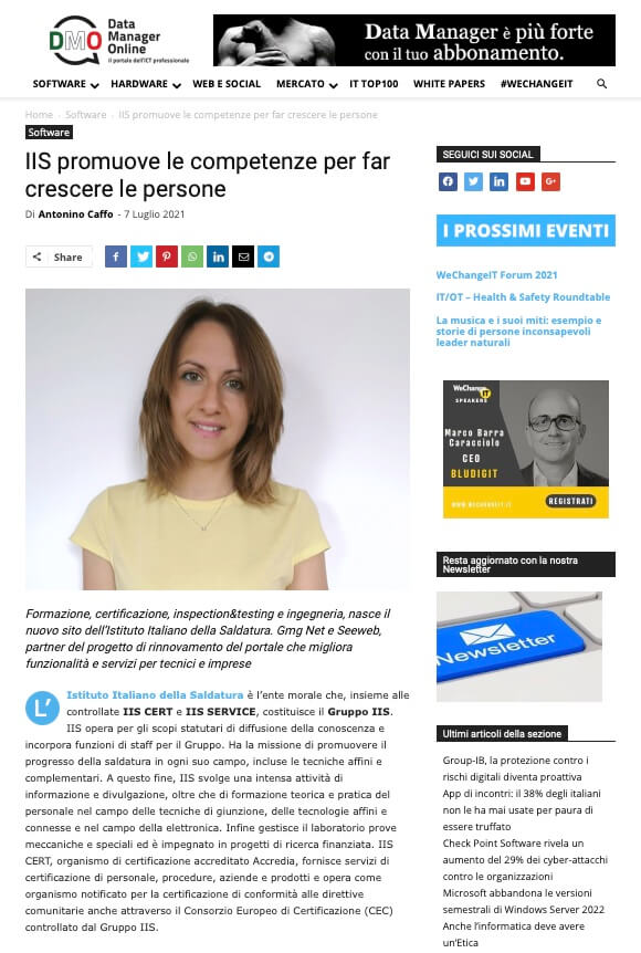 Data Manager - 7 Luglio 2021