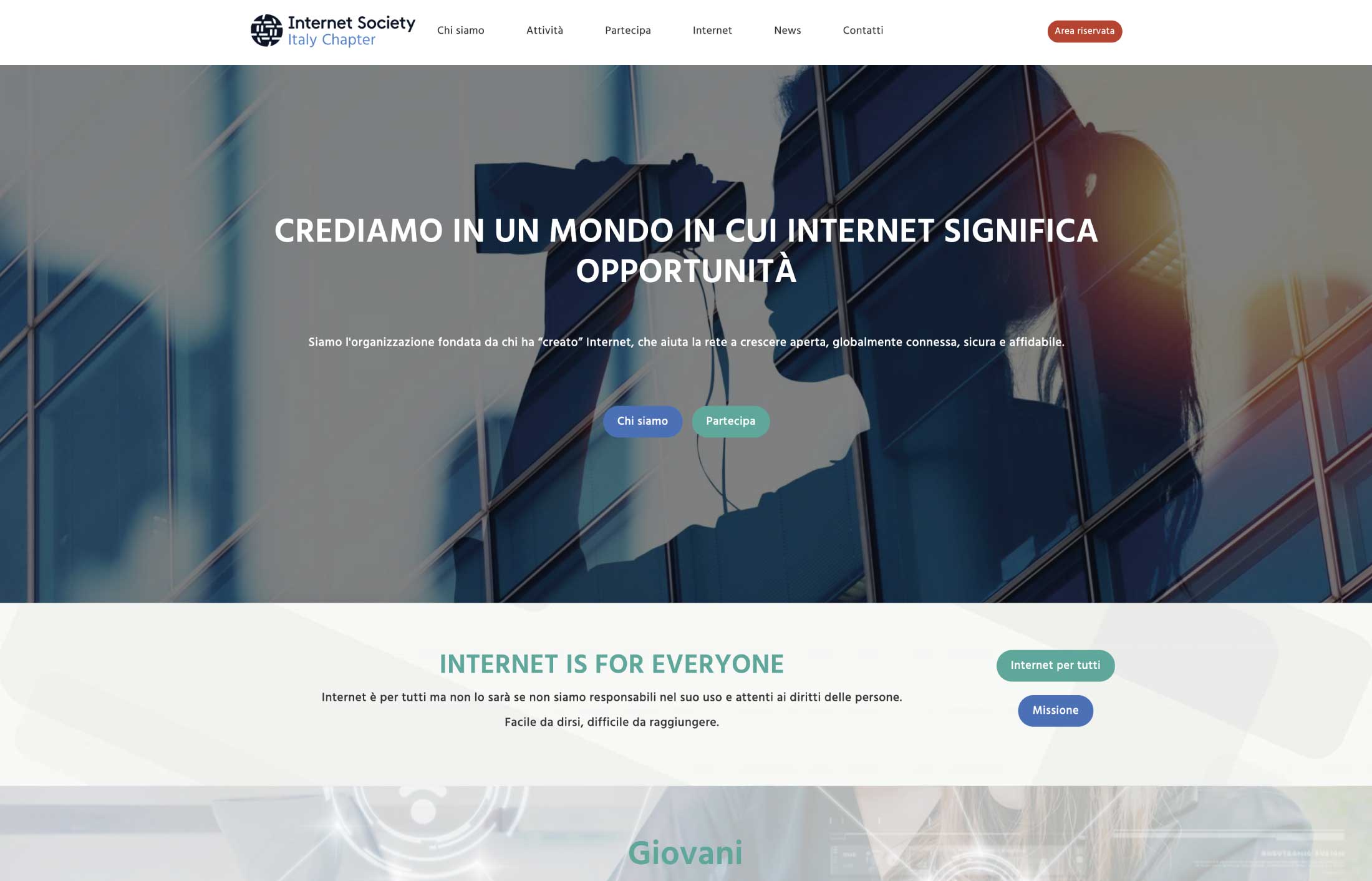 internet society Italia nuovo sito web