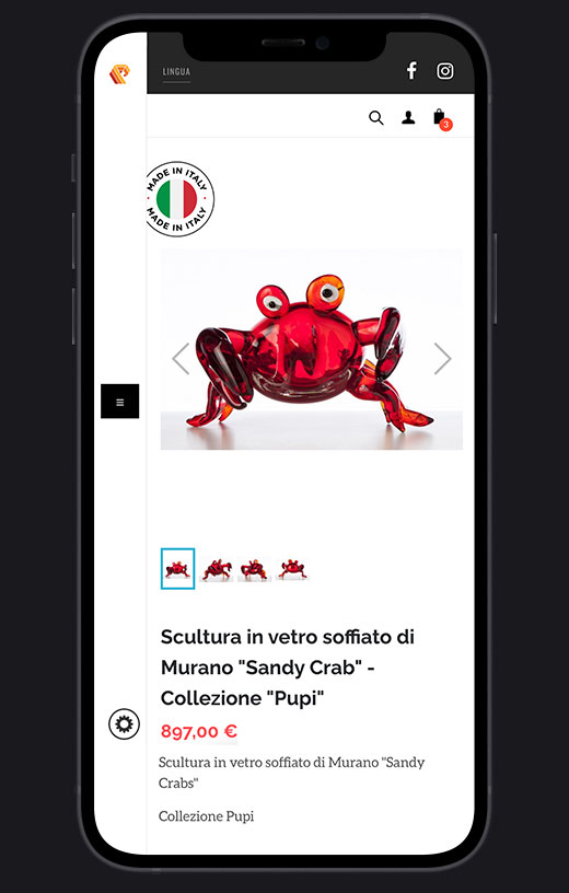 wave glass murano